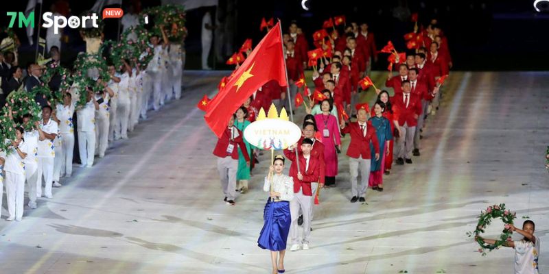 Khai mạc SEA Games 33: Bữa tiệc ánh sáng và văn hóa đỉnh cao tại Thái Lan 9 Đoàn Việt Nam ra quân tại lễ khai mạc SEA Games 33